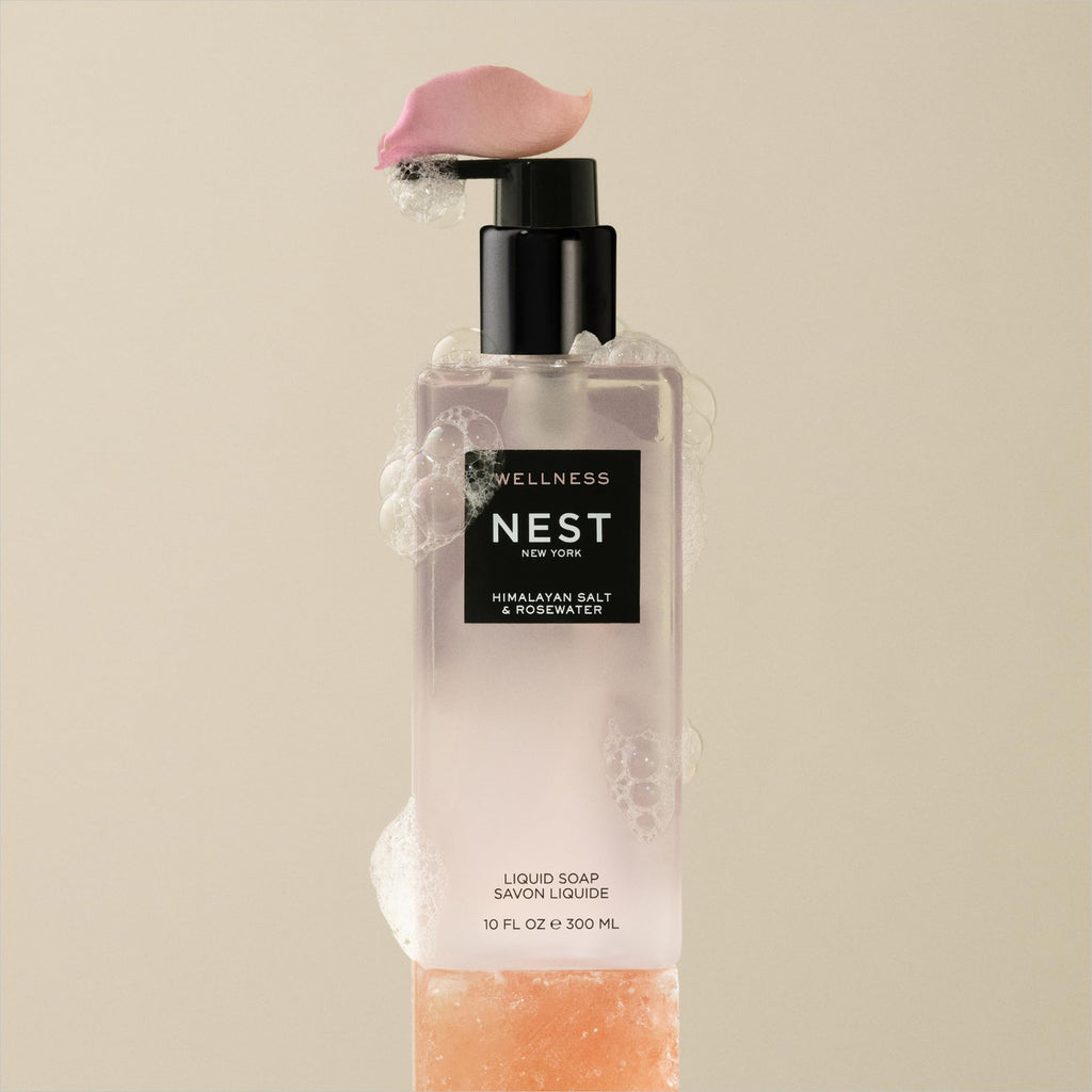 NEST New York Liquid Soap Himalayan Salt & Rosewater – 10 fl oz | Cleanse & Nourish