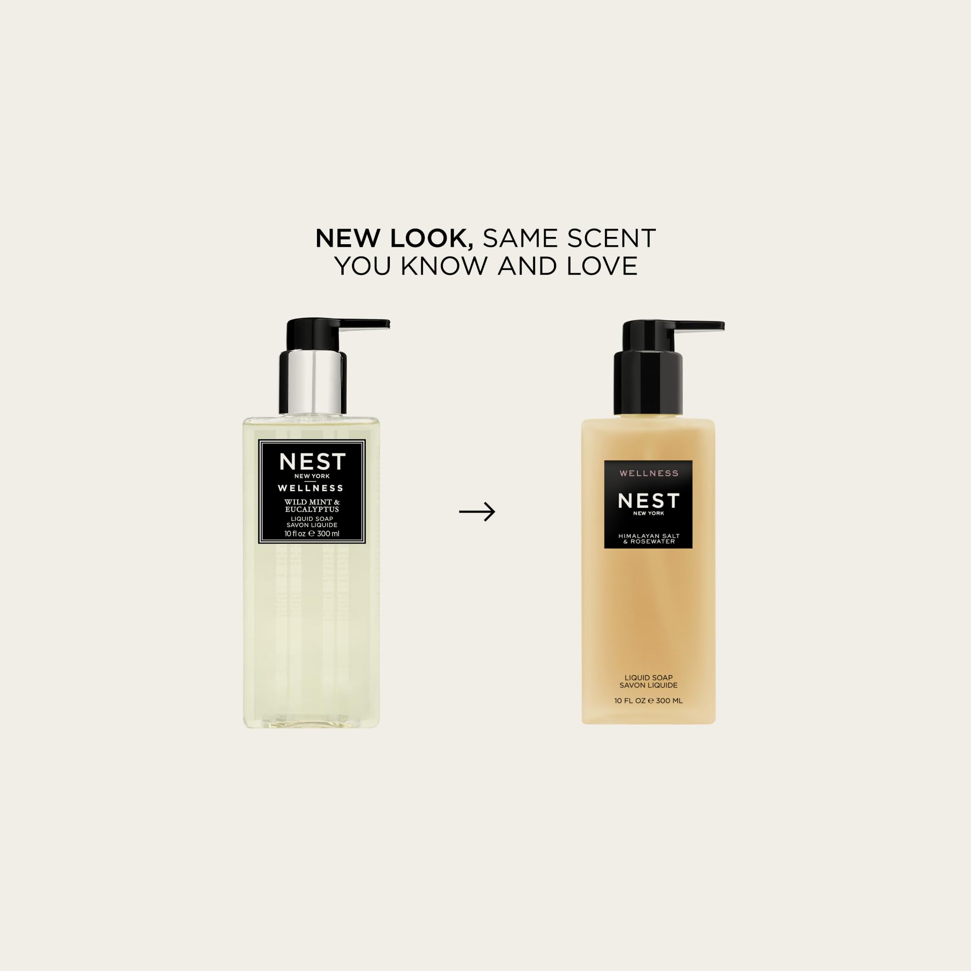 NEST New York Liquid Soap Himalayan Salt & Rosewater – 10 fl oz | Cleanse & Nourish