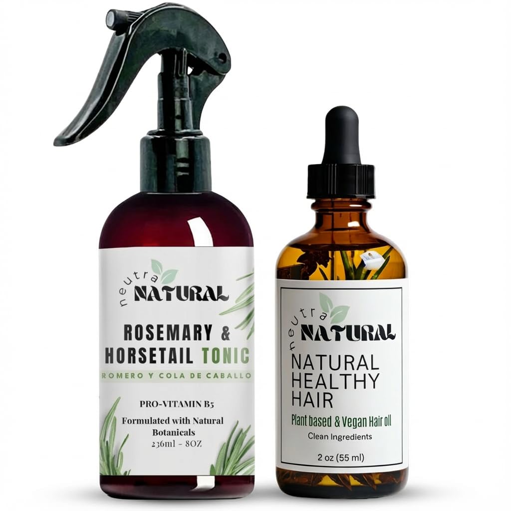Neutra Natural Hair Growth Duo – Rosemary & Horsetail Scalp Tonic + Botanical Growth Oil | Vegan & Sulfate-Free