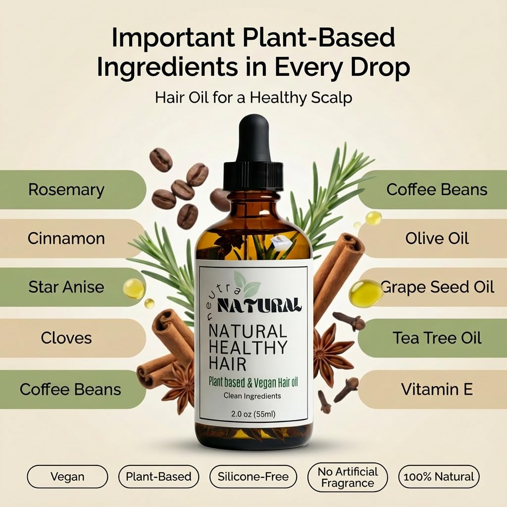 Neutra Natural Hair Growth Duo – Rosemary & Horsetail Scalp Tonic + Botanical Growth Oil | Vegan & Sulfate-Free