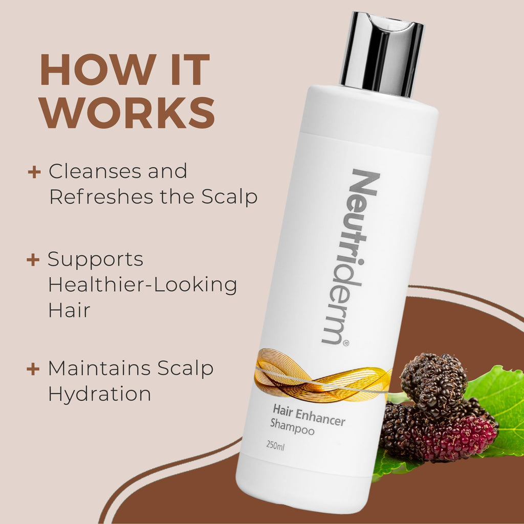 Neutriderm Hair Enhancer Shampoo – Thickening & Strengthening for Weak and Thinning Hair, 250 ml