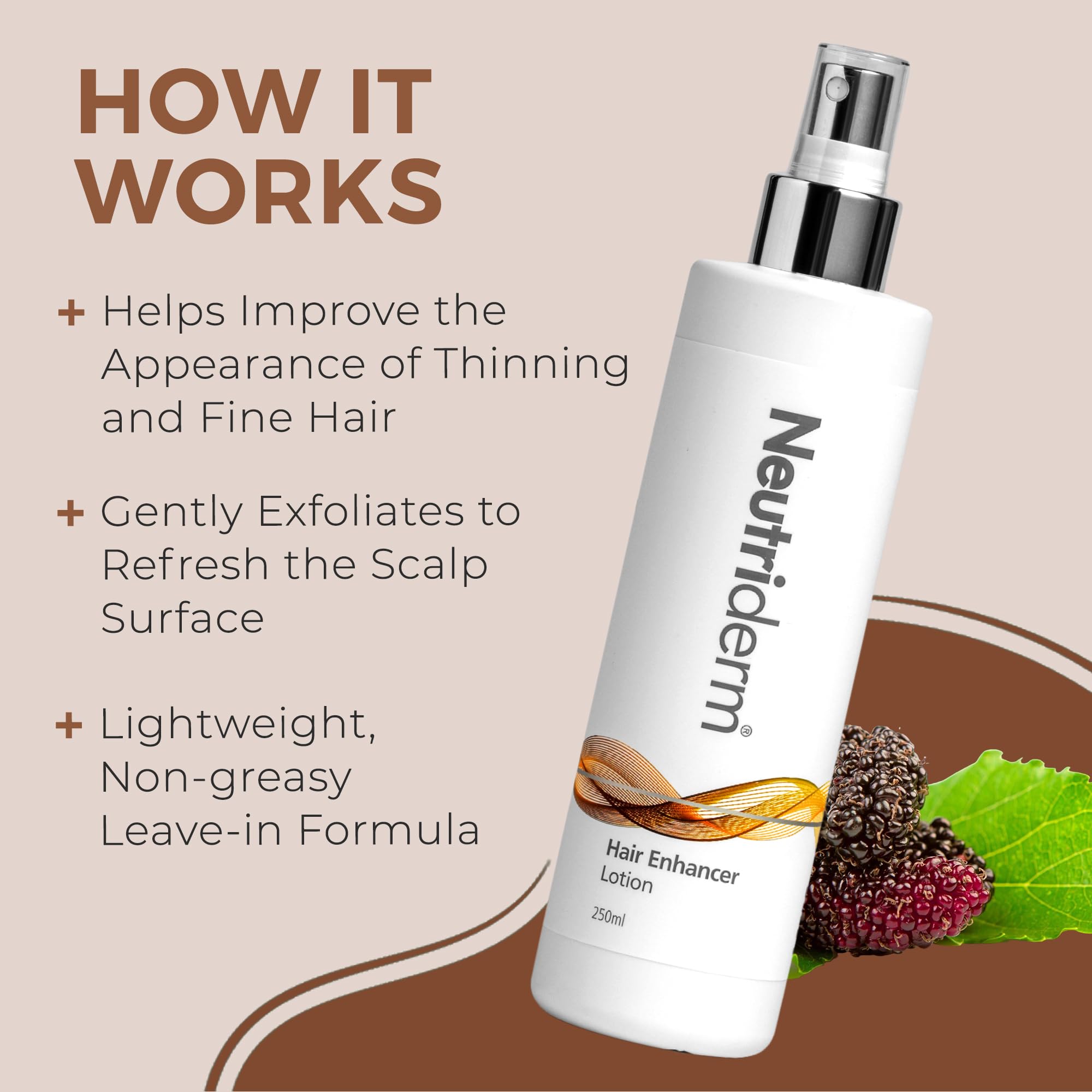 Neutriderm Hair Enhancer Lotion | Restore, Revitalize & Thickens Dry Hair (250 ml)