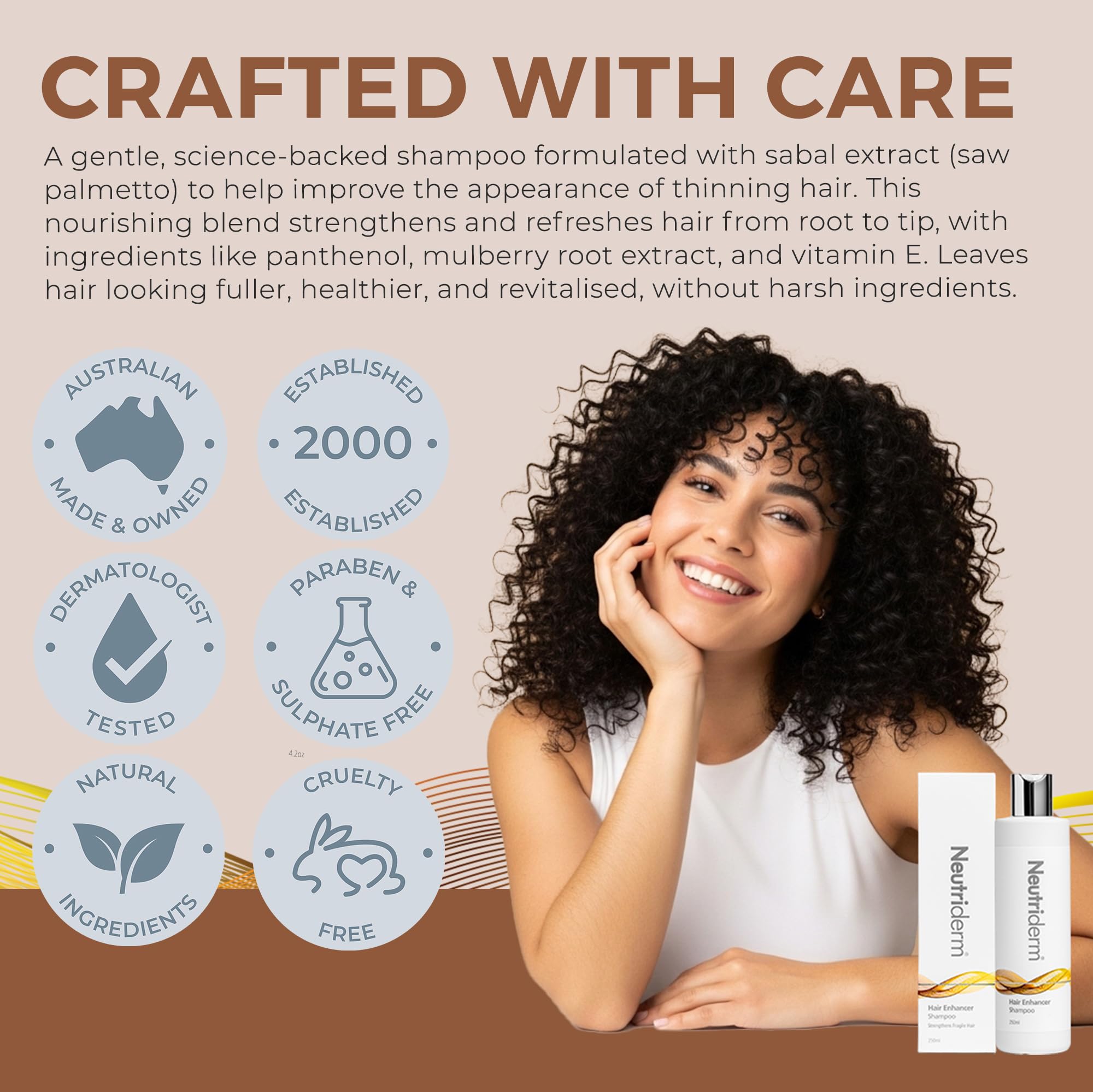 Neutriderm Hair Enhancer Shampoo – Thickening & Strengthening for Weak and Thinning Hair, 250 ml