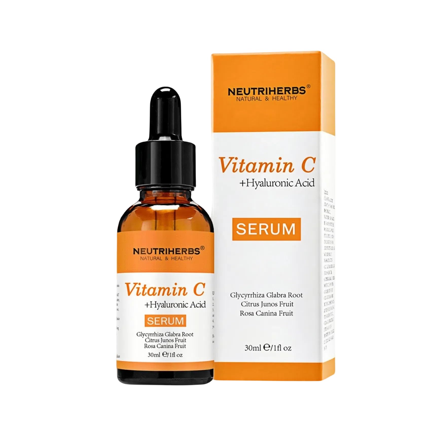 Neutriherbs Vitamin C Serum with Hyaluronic Acid – Anti-Aging, Brightening & Hydrating Facial Serum (1 fl oz)