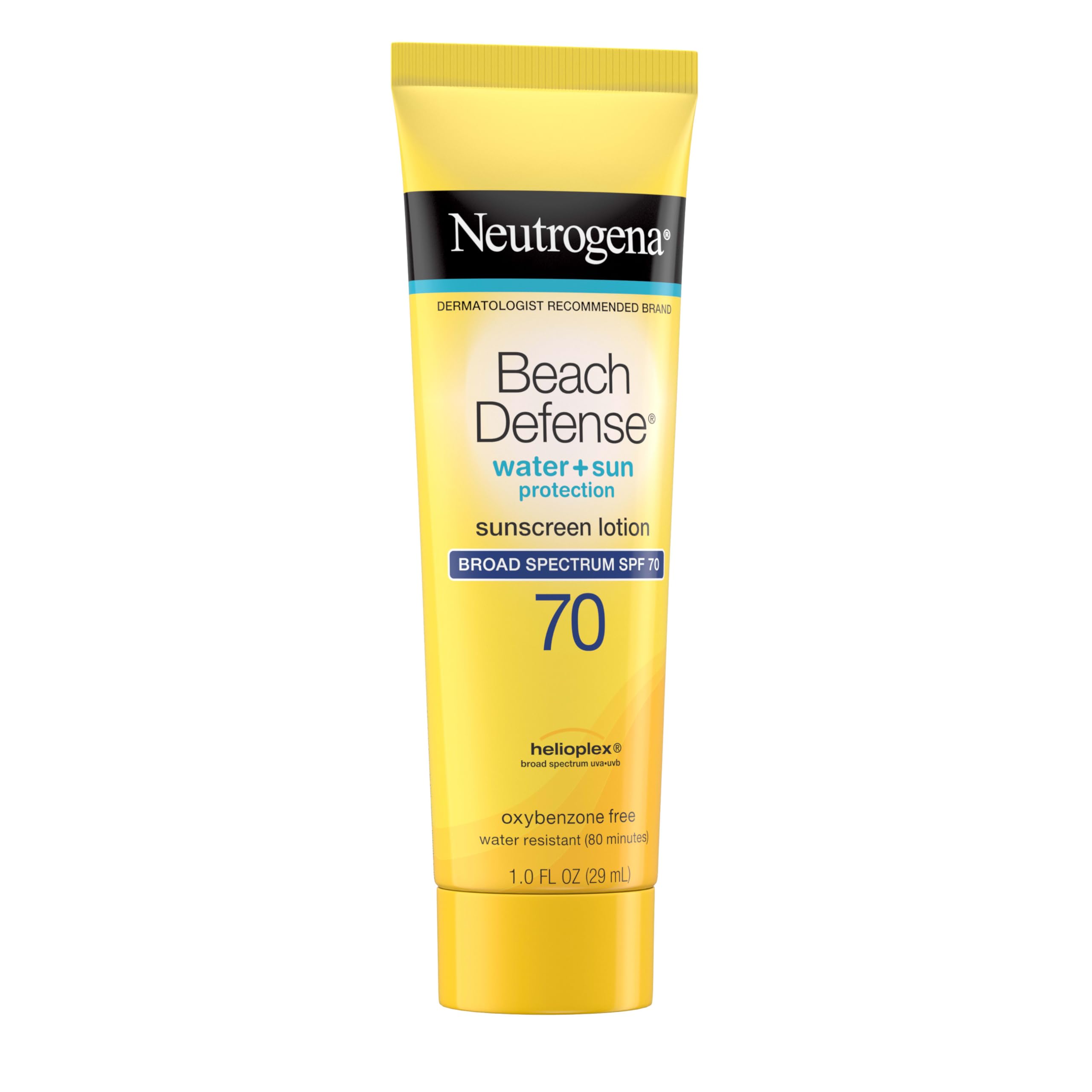 Neutrogena Beach Defense SPF 70 Sunscreen Lotion – Oil-Free, Water-Resistant (1 oz, 48 Pack)
