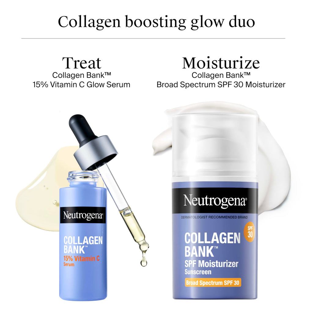 Neutrogena Collagen Bank 15% Vitamin C Serum — Fragrance Free, Glow & Even Tone, 0.5 fl oz