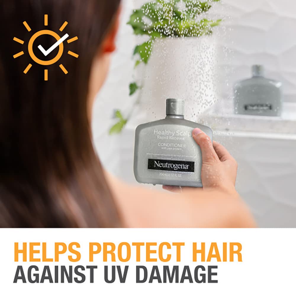 Neutrogena Healthy Scalp Rapid Recovery Conditioner – Pea Protein & UV Protection, 12 oz