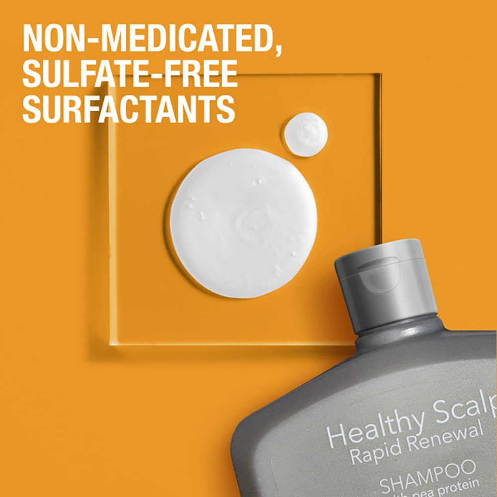 Neutrogena Healthy Scalp Rapid Renewal Shampoo with Pea Protein – UV Protection, Fragrance Free, 12 oz
