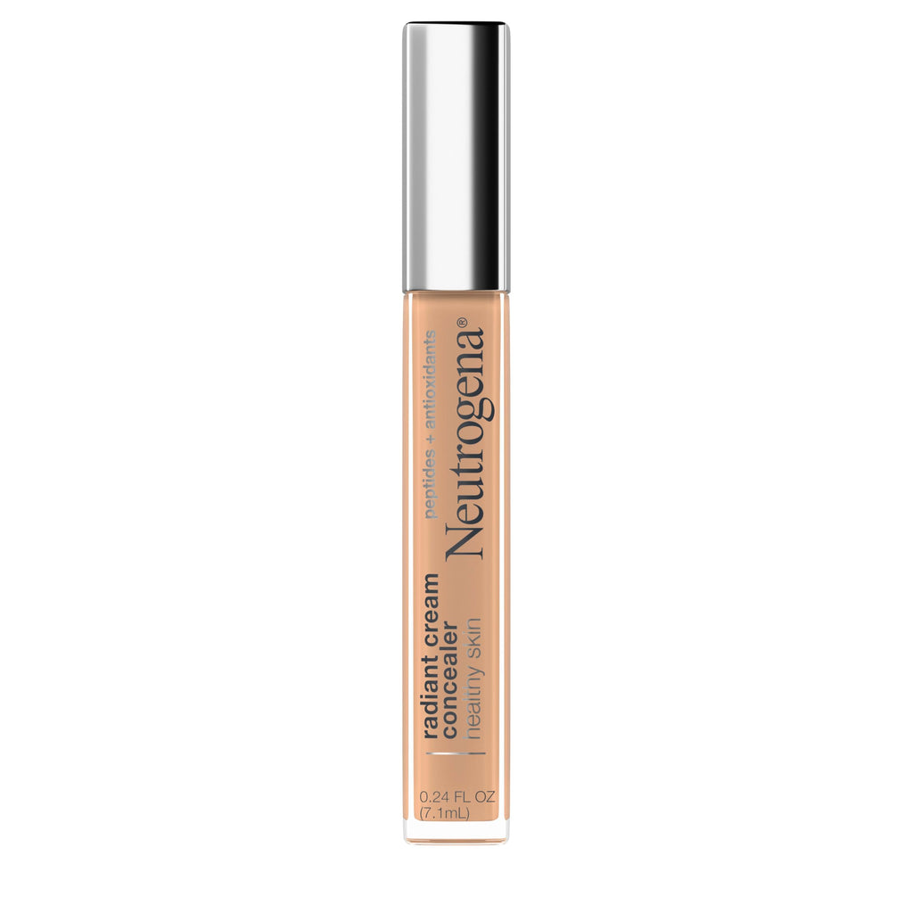 Neutrogena Healthy Skin Radiant Brightening Cream Concealer – Lightweight, Non-Comedogenic (Cashew Light/Medium 03, 0.24 oz)