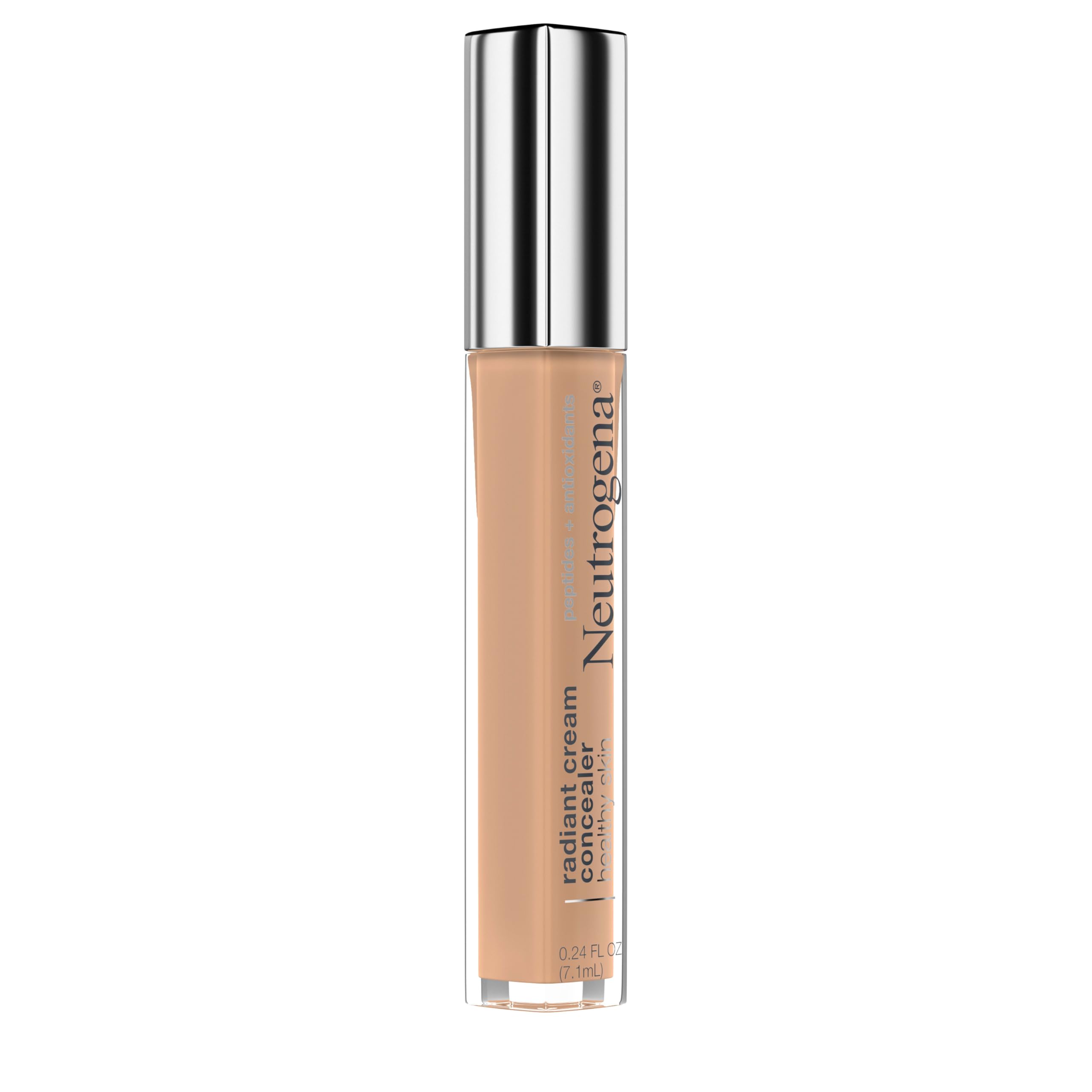 Neutrogena Healthy Skin Radiant Brightening Cream Concealer – Lightweight, Non-Comedogenic (Cashew Light/Medium 03, 0.24 oz)