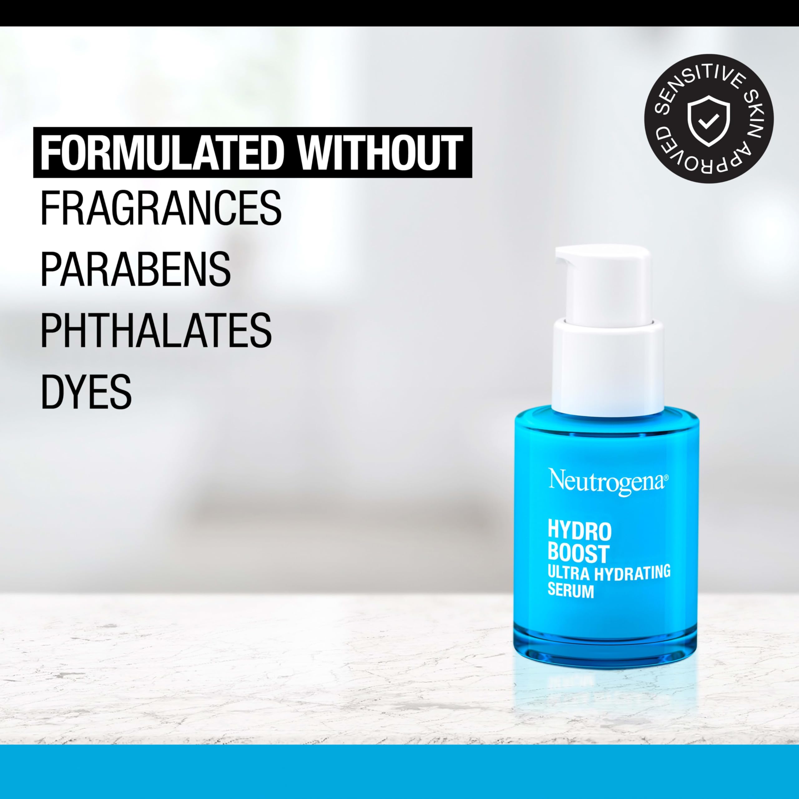 Neutrogena Hydro Boost Ultra Hydrating Serum with Hyaluronic Acid – Fragrance-Free, Non-Comedogenic, 1 fl oz
