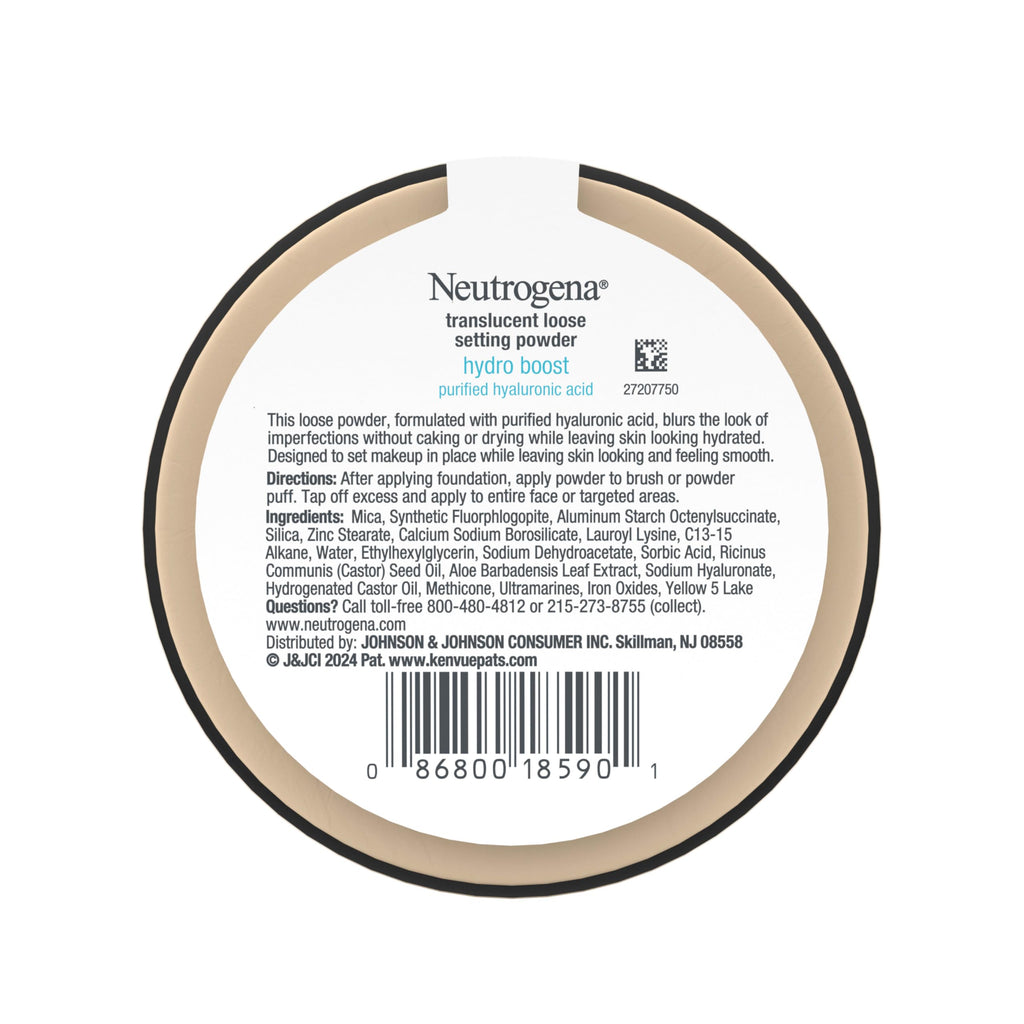 Neutrogena Hydro Boost Translucent Loose Setting Powder with Purified Hyaluronic Acid | Blur Imperfections & Set Makeup