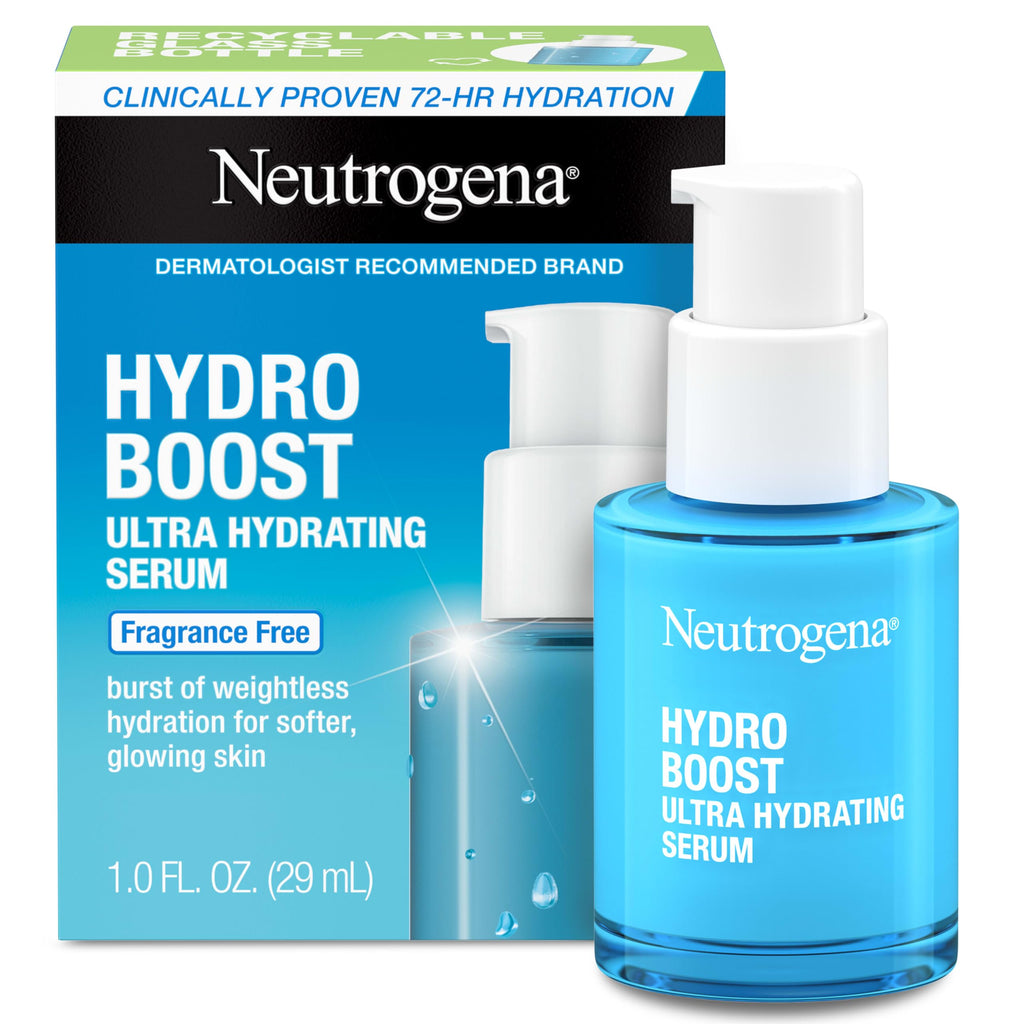 Neutrogena Hydro Boost Ultra Hydrating Serum with Hyaluronic Acid – Fragrance-Free, Non-Comedogenic, 1 fl oz