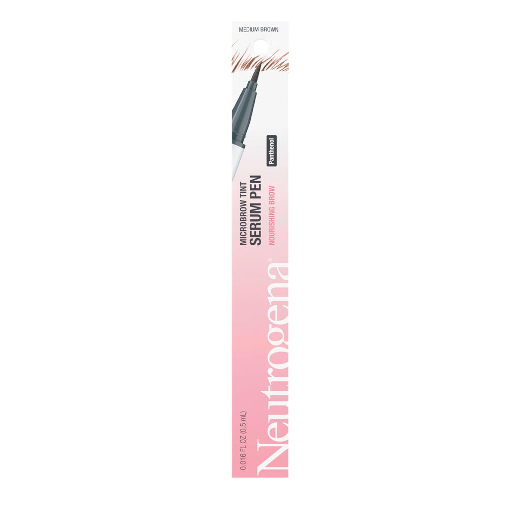 Neutrogena Microbrow Tint Serum Pen – Medium Brown, 0.016 oz | Nourishing, Natural-Looking Brows