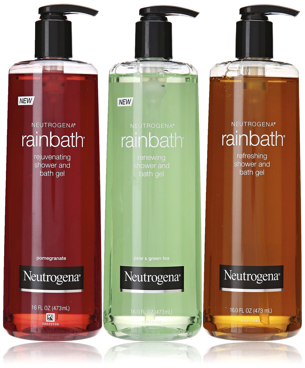 Neutrogena Rainbath 3 Pack Original, Pear & Green Tea, and Pomegranate – 16 fl oz Each
