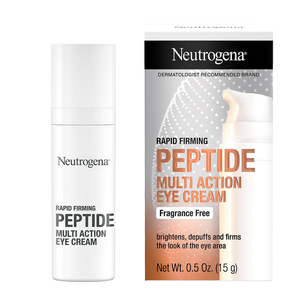 Neutrogena Rapid Firming Peptide Eye Cream – Depuffing, Brightening & Hydrating, Fragrance-Free, 0.5 oz