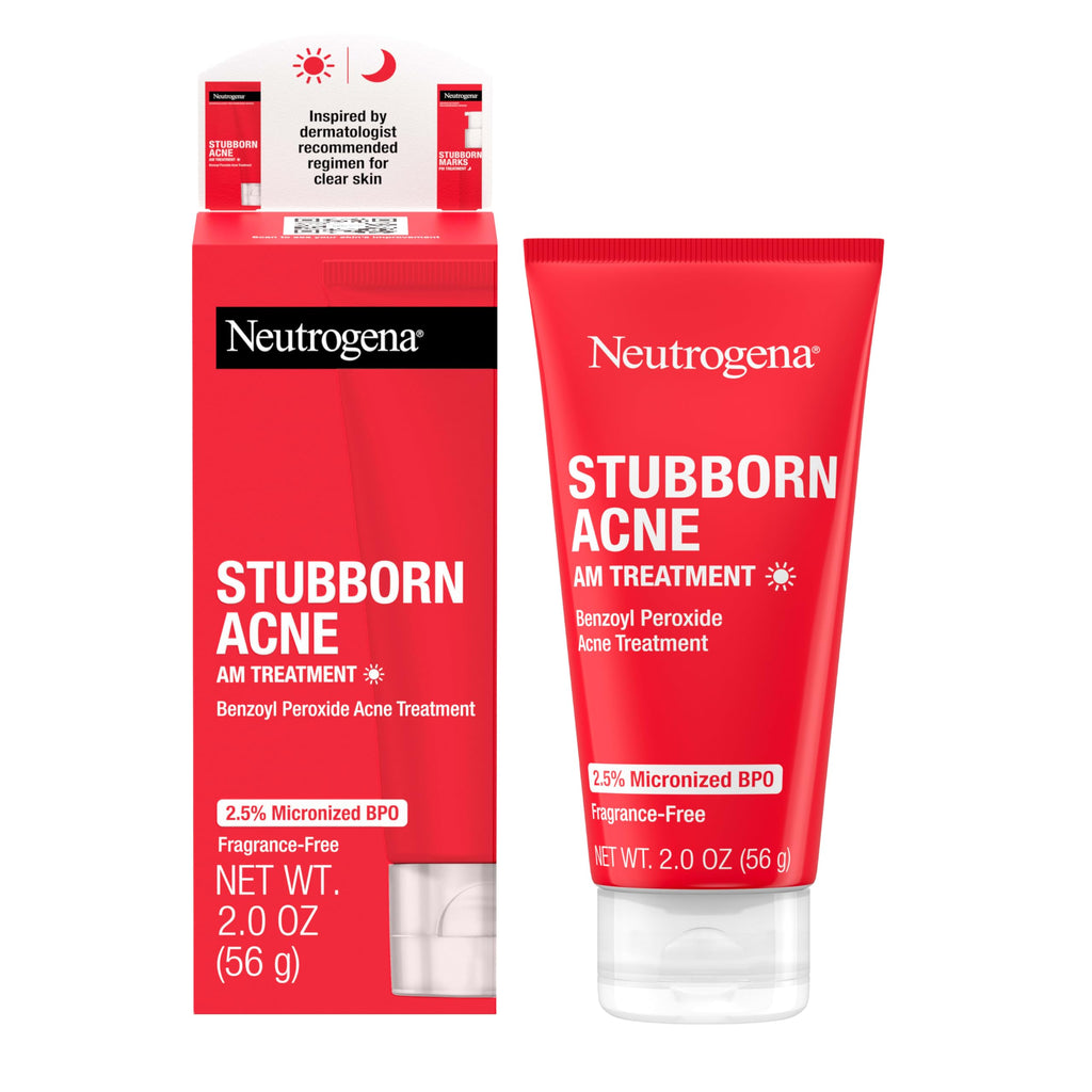 Neutrogena Stubborn Acne AM Treatment | 2.5% Benzoyl Peroxide, Oil-Free