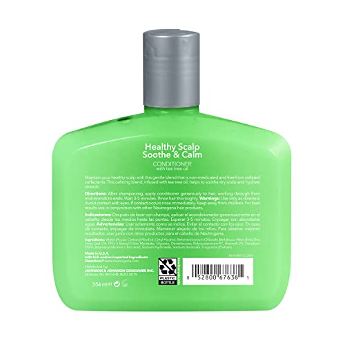 Neutrogena Tea Tree Oil Conditioner - Soothing Moisture for Scalp & Hair | Color-Safe