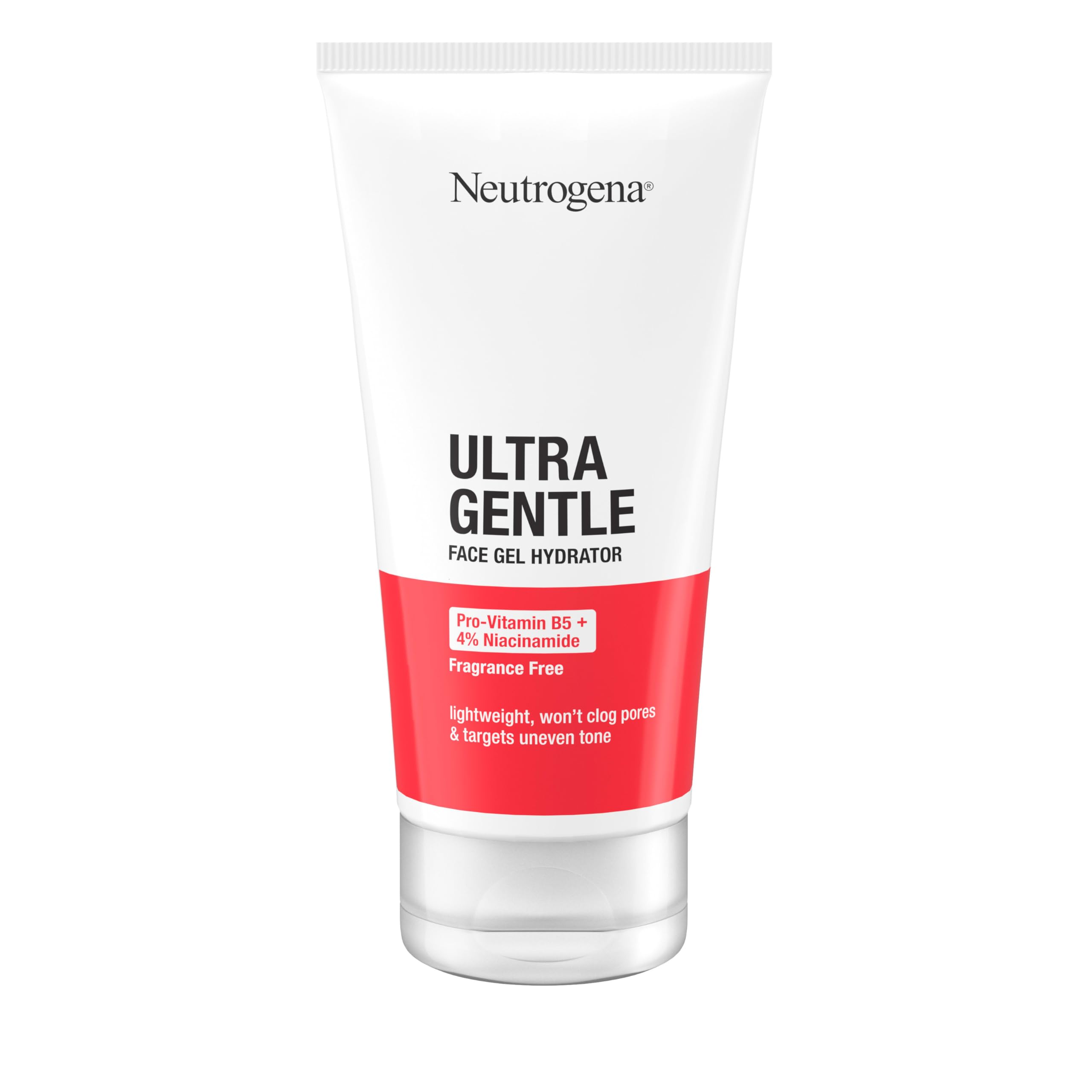 Neutrogena Ultra Gentle Face Gel Hydrator with Pro-Vitamin B5 & 4% Niacinamide — Fragrance-Free, Acne-Prone Skin