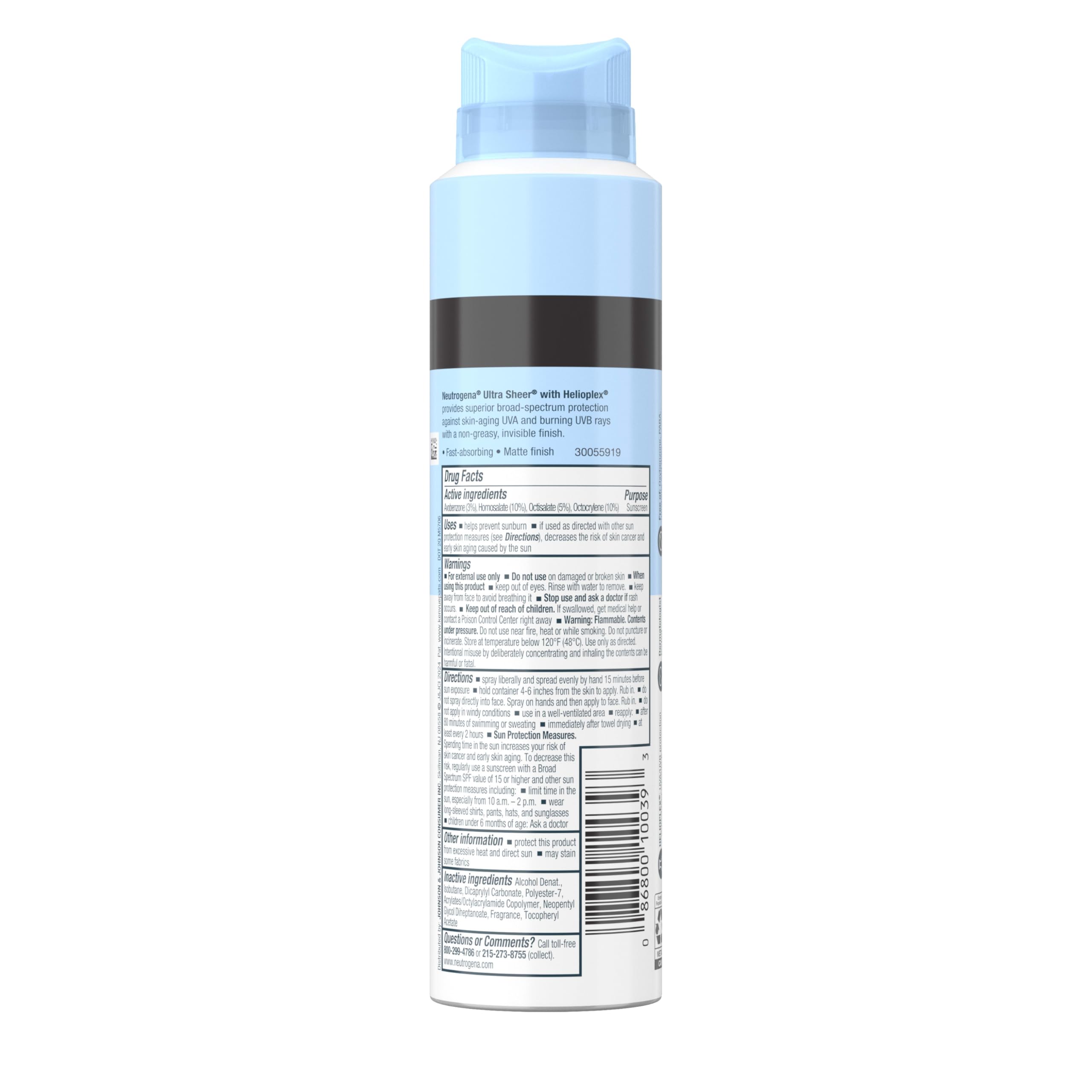 Neutrogena Ultra Sheer Body Mist Sunscreen Spray SPF 45 – Non-Greasy, Water-Resistant 3-Pack (5 oz each)
