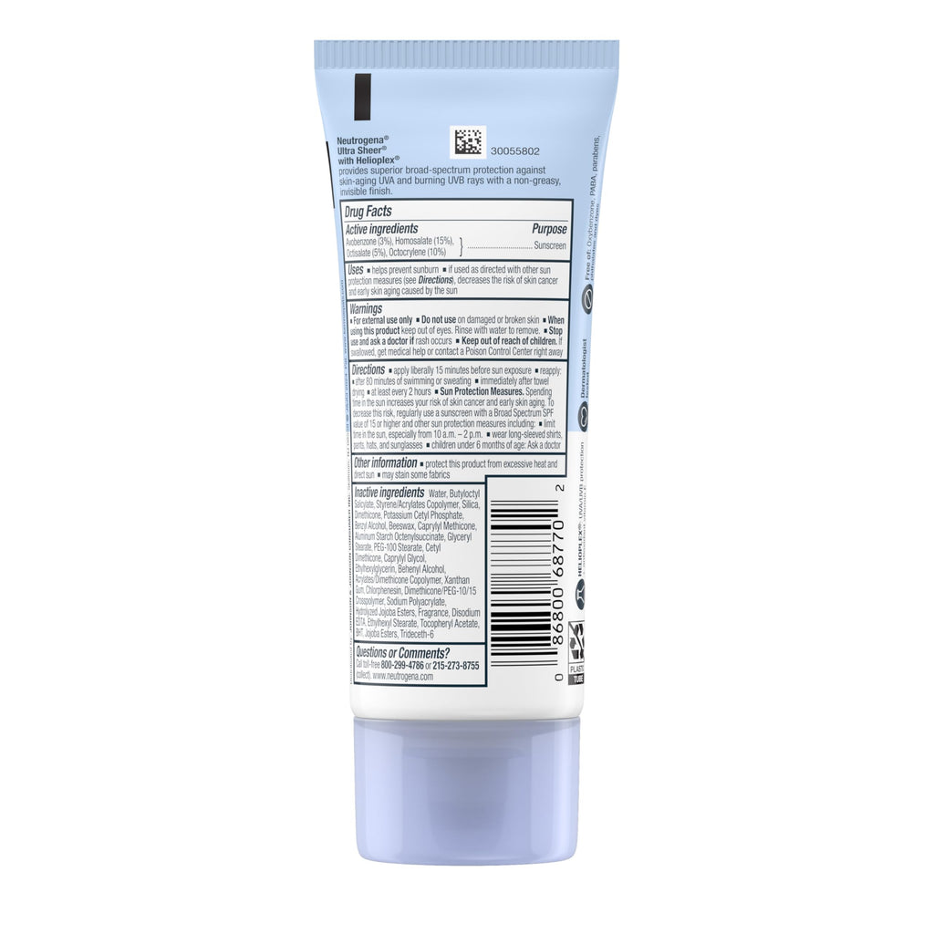 Neutrogena Ultra Sheer Dry-Touch Sunscreen SPF 70 – Travel Size 3x3 oz (Pack of 3)