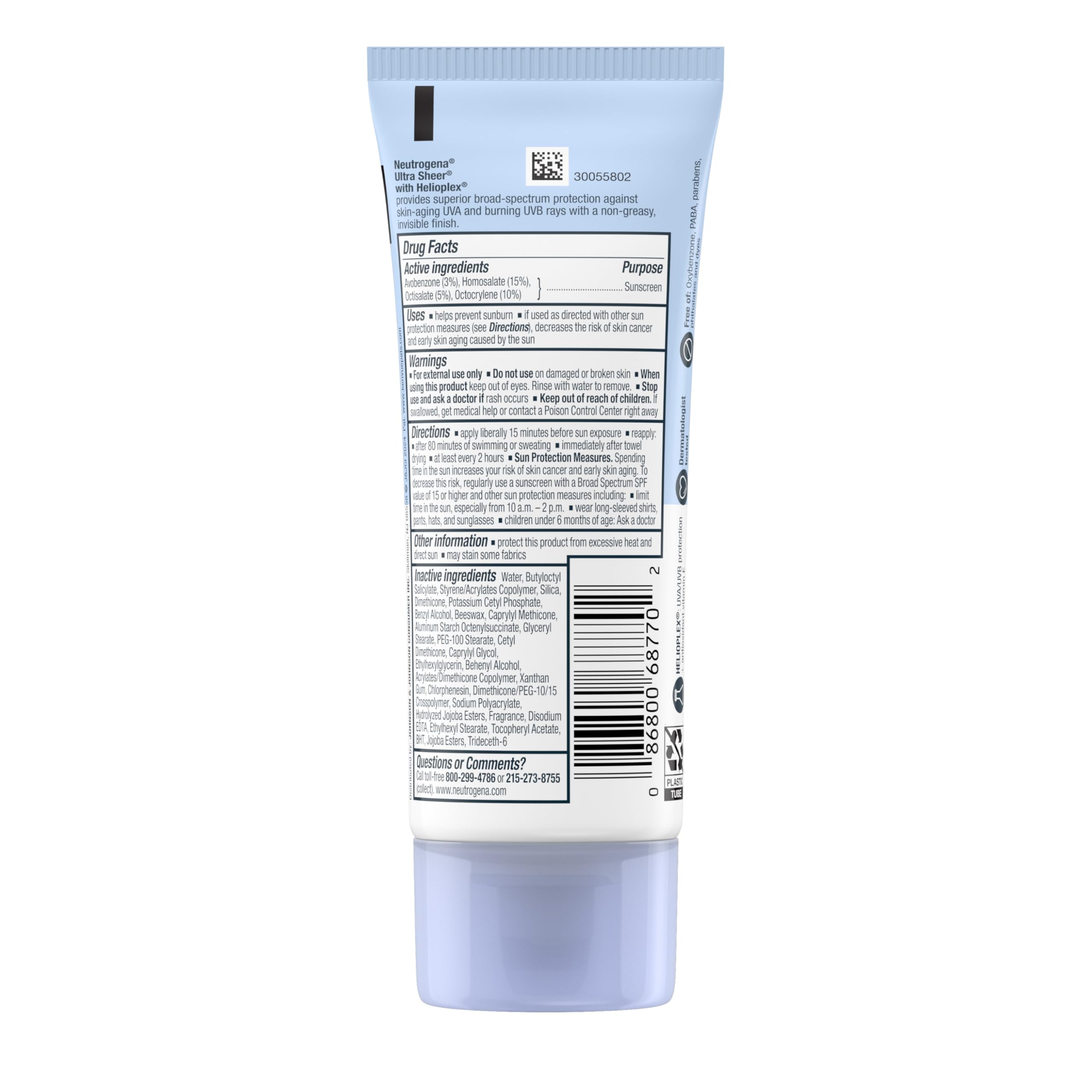 Neutrogena Ultra Sheer Dry-Touch Sunscreen SPF 70 – Travel Size 3x3 oz (Pack of 3)