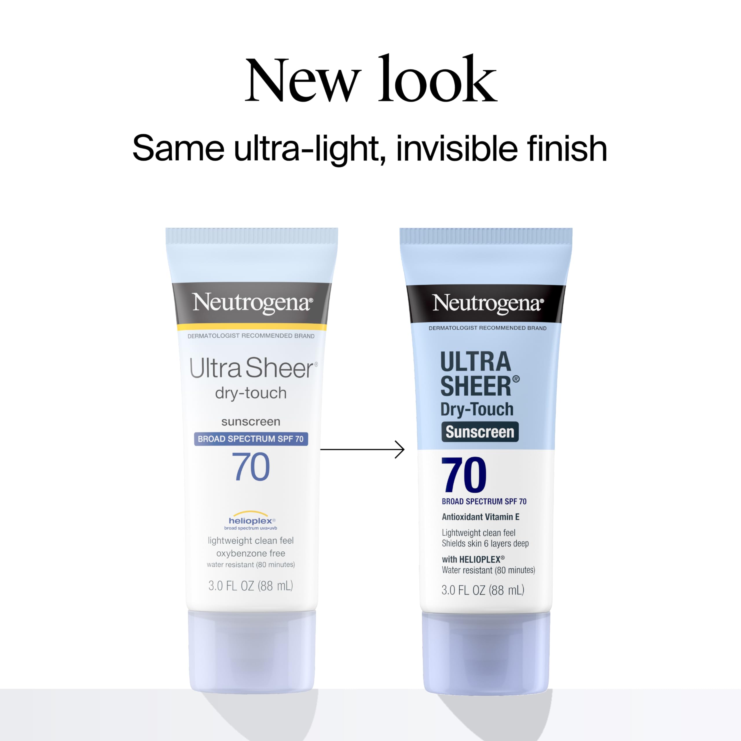 Neutrogena Ultra Sheer Dry-Touch Sunscreen SPF 70 – Travel Size 3x3 oz (Pack of 3)