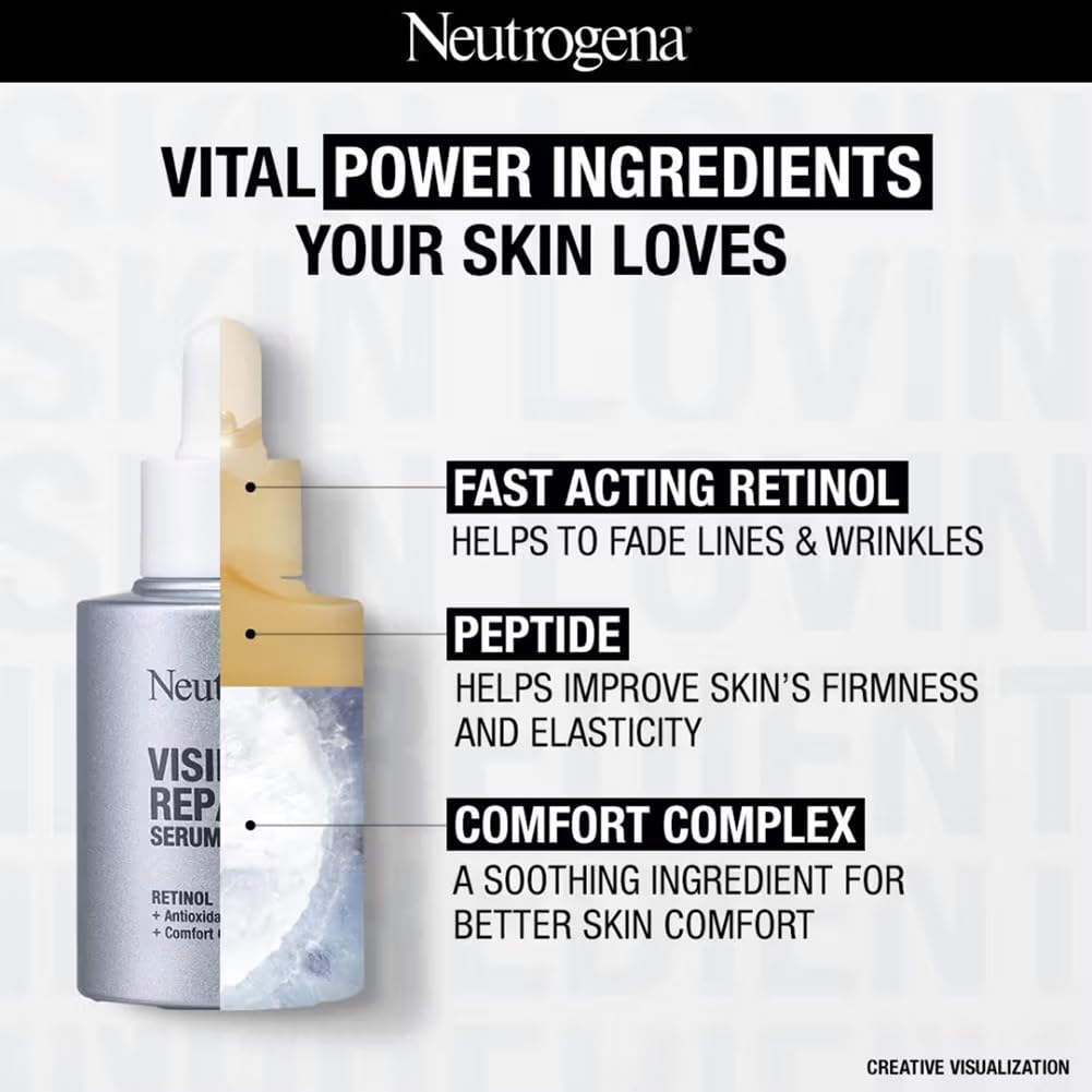 Neutrogena Visible Repair Serum 30ml – Gentle Retinol & Triple Extracts