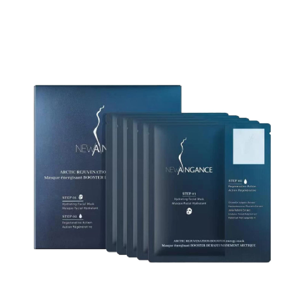 NEW ANGANCE Arctic Rejuvenation Booster Energy Facial Mask (5 Masks + 5 Serum) – Hydration & Vitality