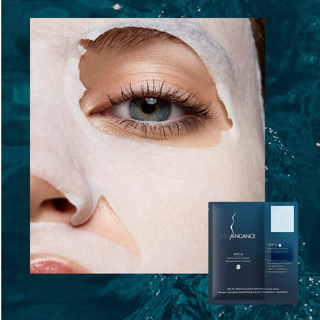 NEW ANGANCE Arctic Rejuvenation Booster Energy Facial Mask (5 Masks + 5 Serum) – Hydration & Vitality