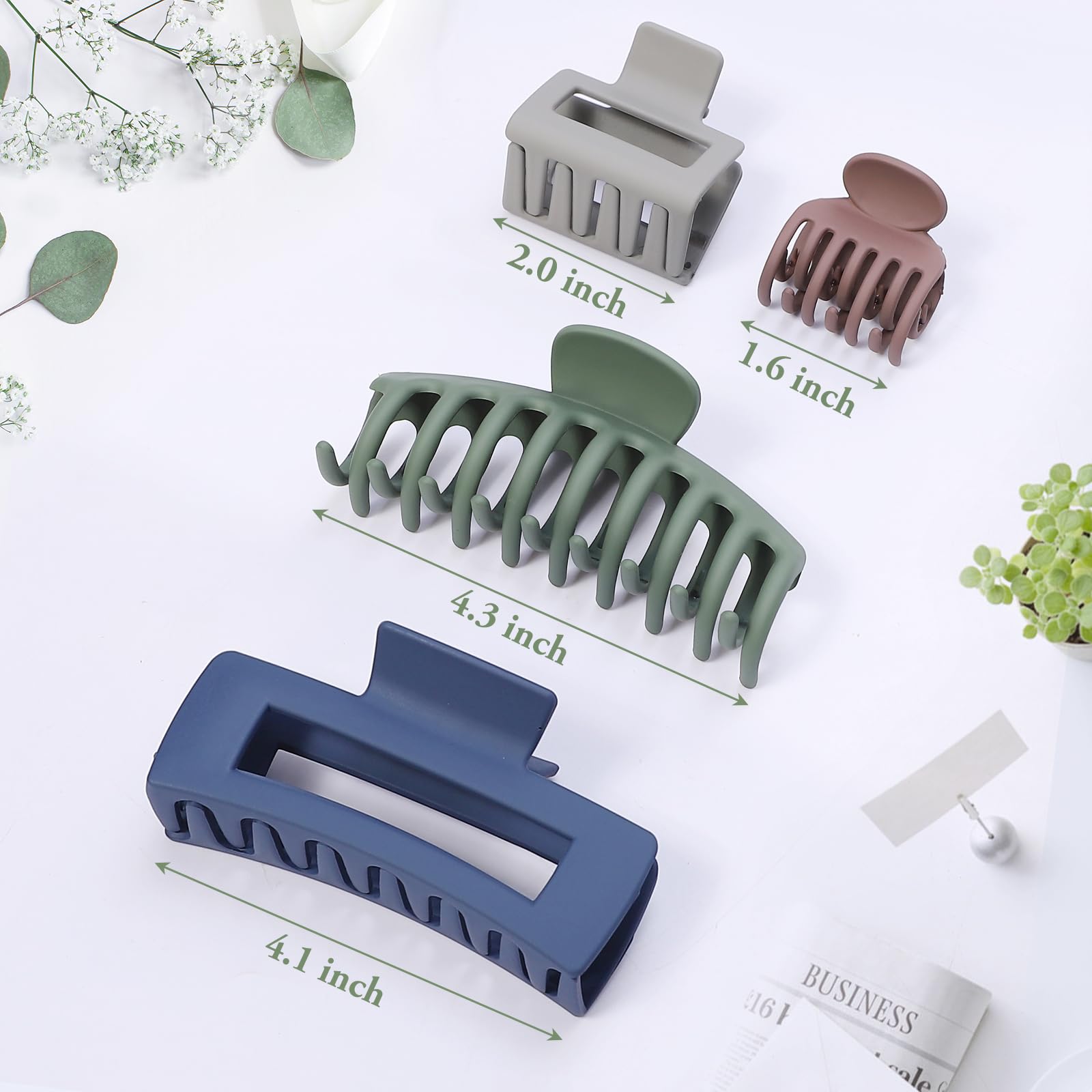 NEW LIVE Hair Claws – 16 Pcs Matte Nonslip Clips for All Hair Types