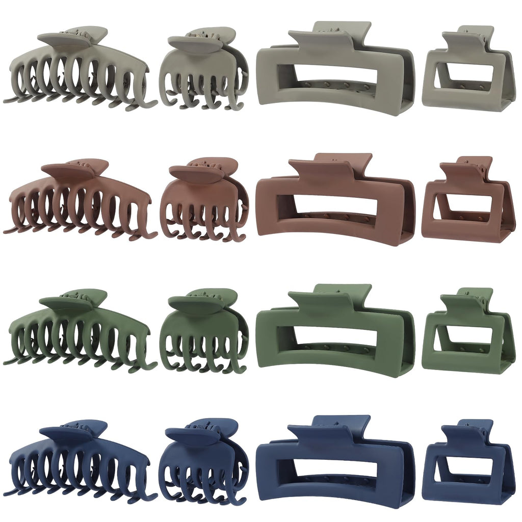 NEW LIVE Hair Claws – 16 Pcs Matte Nonslip Clips for All Hair Types