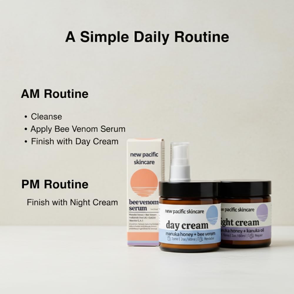 New Pacific Skincare Bee Venom & Manuka Honey Day Cream 45+ MGO – Firming, Hydration