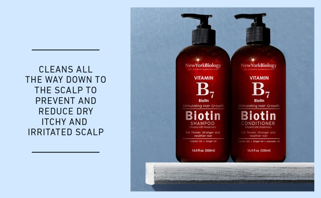 New York Biology Biotin Conditioner – Hair Growth & Thickening, Anti-Dandruff, 16.9 fl oz