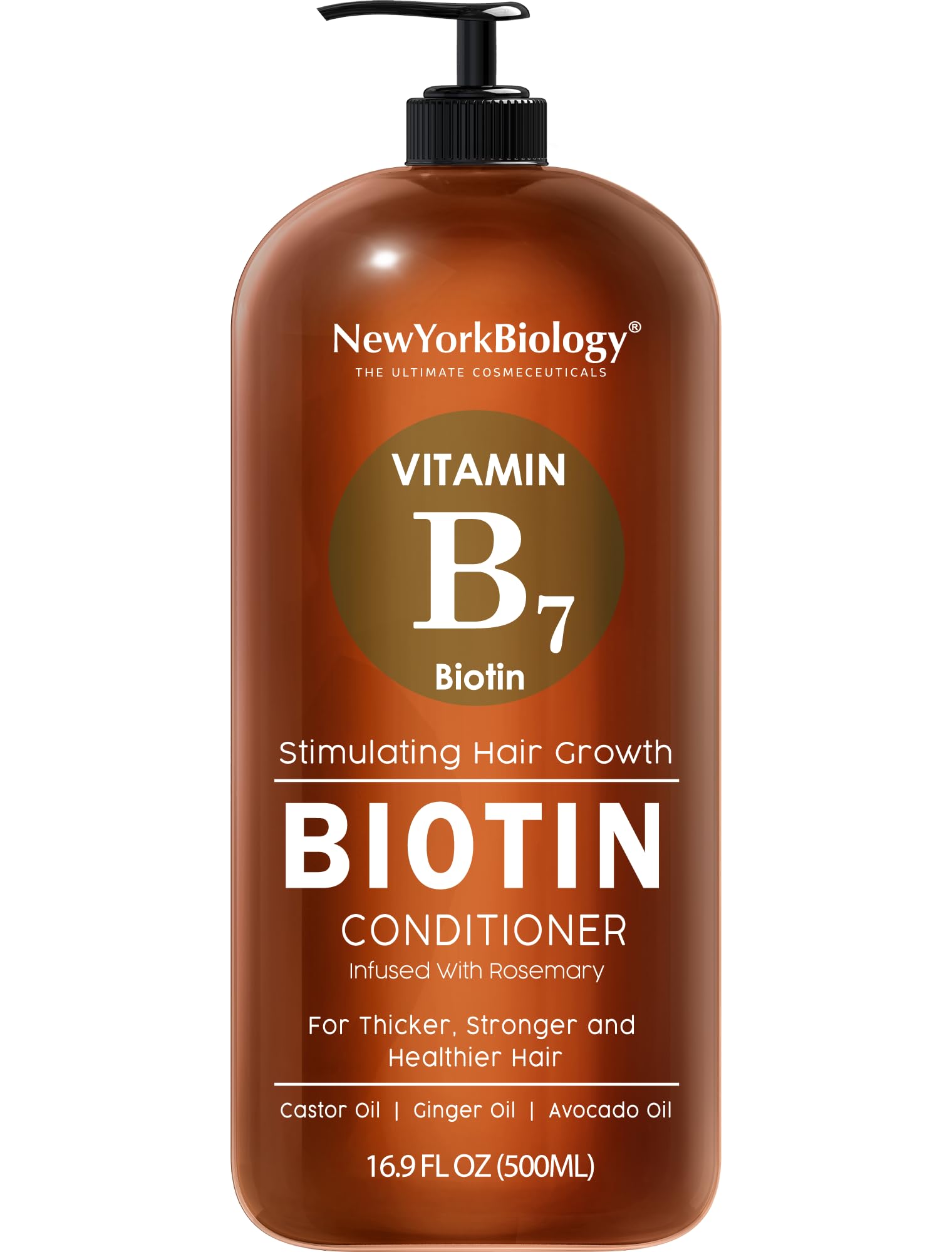 New York Biology Biotin Conditioner – Hair Growth & Thickening, Anti-Dandruff, 16.9 fl oz