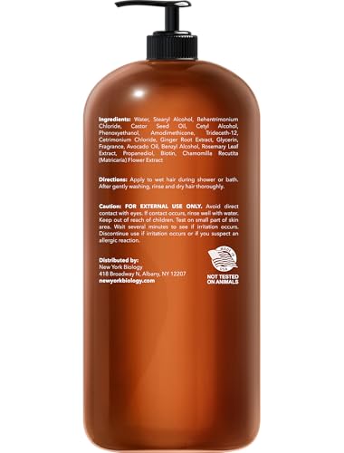 New York Biology Biotin Conditioner – Hair Growth & Thickening, Anti-Dandruff, 16.9 fl oz