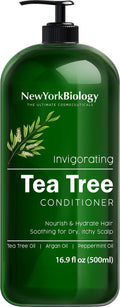 New York Biology Tea Tree Conditioner – Deep Cleanser for Dandruff & Dry Scalp – Hair Growth Support – 16.9 fl oz