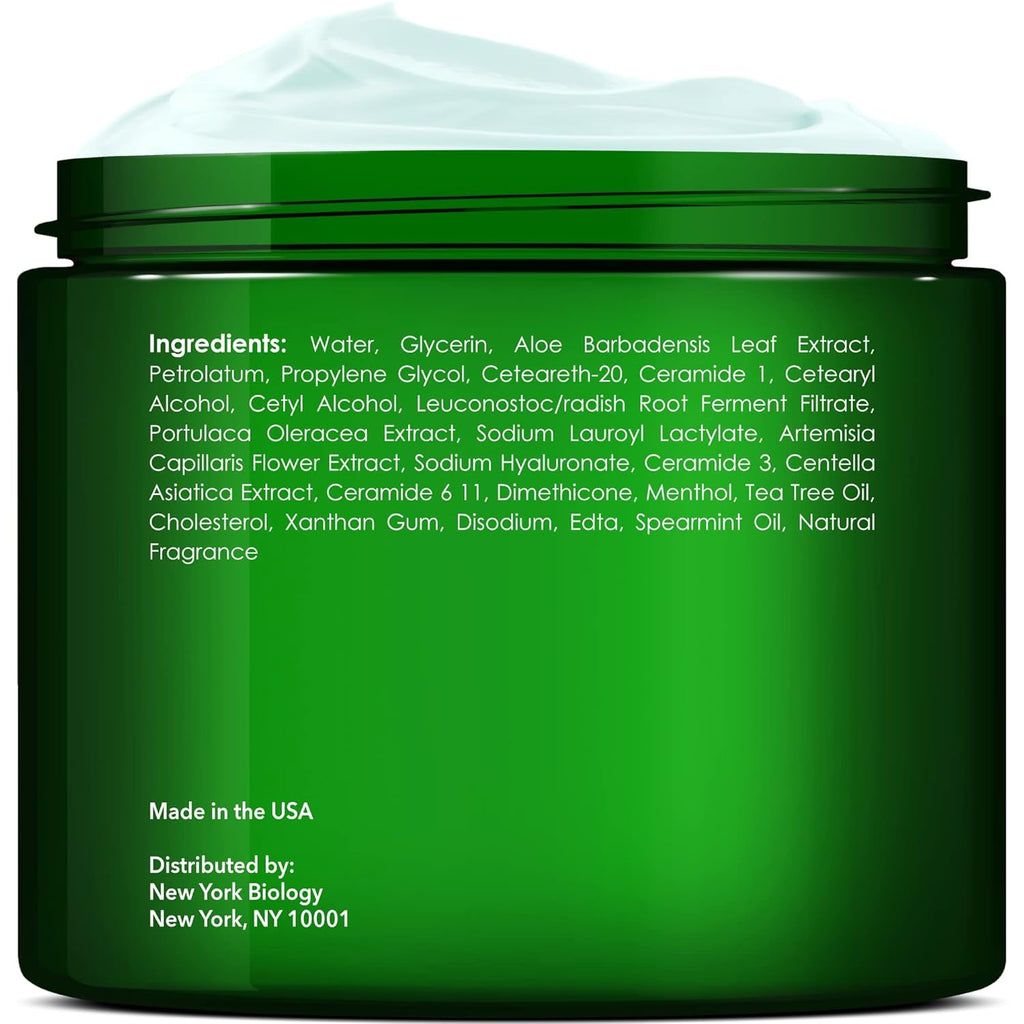 New York Biology Tea Tree Oil Foot Cream – Hydrates Dry Feet, Soothes Itch & Cracks (8 oz, Pack of 2)