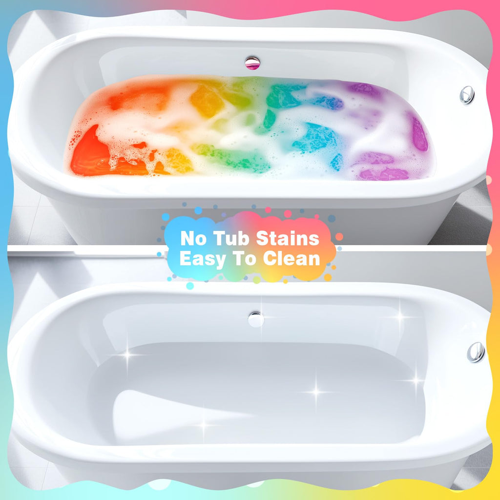 NEWFEIFAN Rainbow Bath Bombs for Kids – Colorful Surprise Bath Toys Set, Safe & Non-Toxic