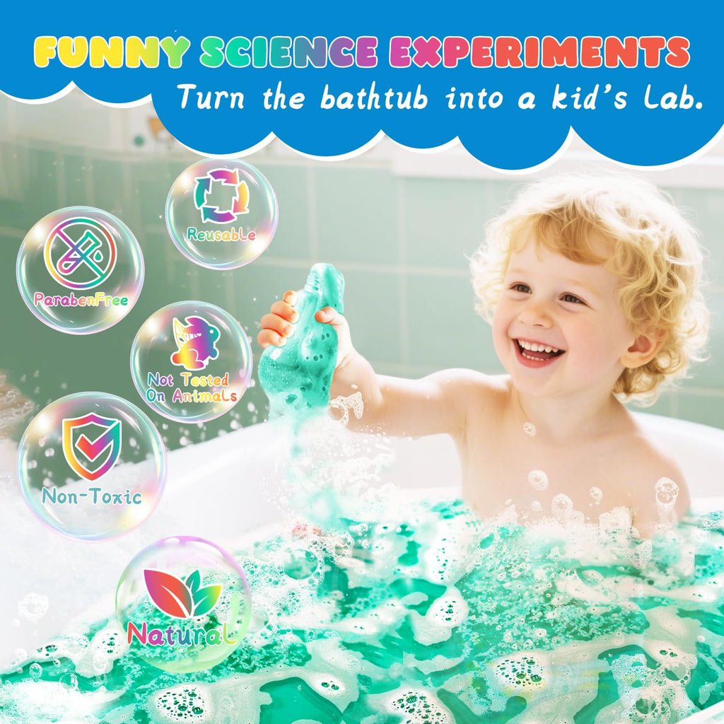 NEWFEIFAN Potions Bath Bombs for Kids – 4 Pack Colorful Bubble Bath Set (Valentine Gift)