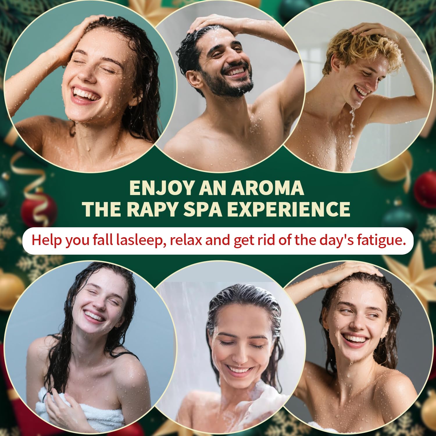 NEWFEIFAN Christmas Shower Steamers 6-Pack – Aromatherapy Spa Gift Set