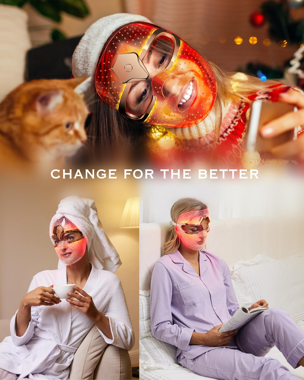 NEWKEY Skin Care Beauty Mask MJ-06 – Blue & Red Light Therapy for Acne & Wrinkles