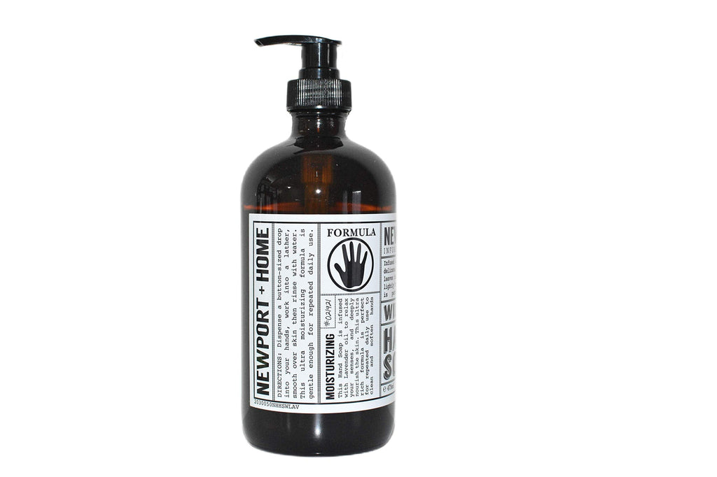 Newport Home Hand Soap Co - Wild Lavender, 16 fl oz Glass Bottle