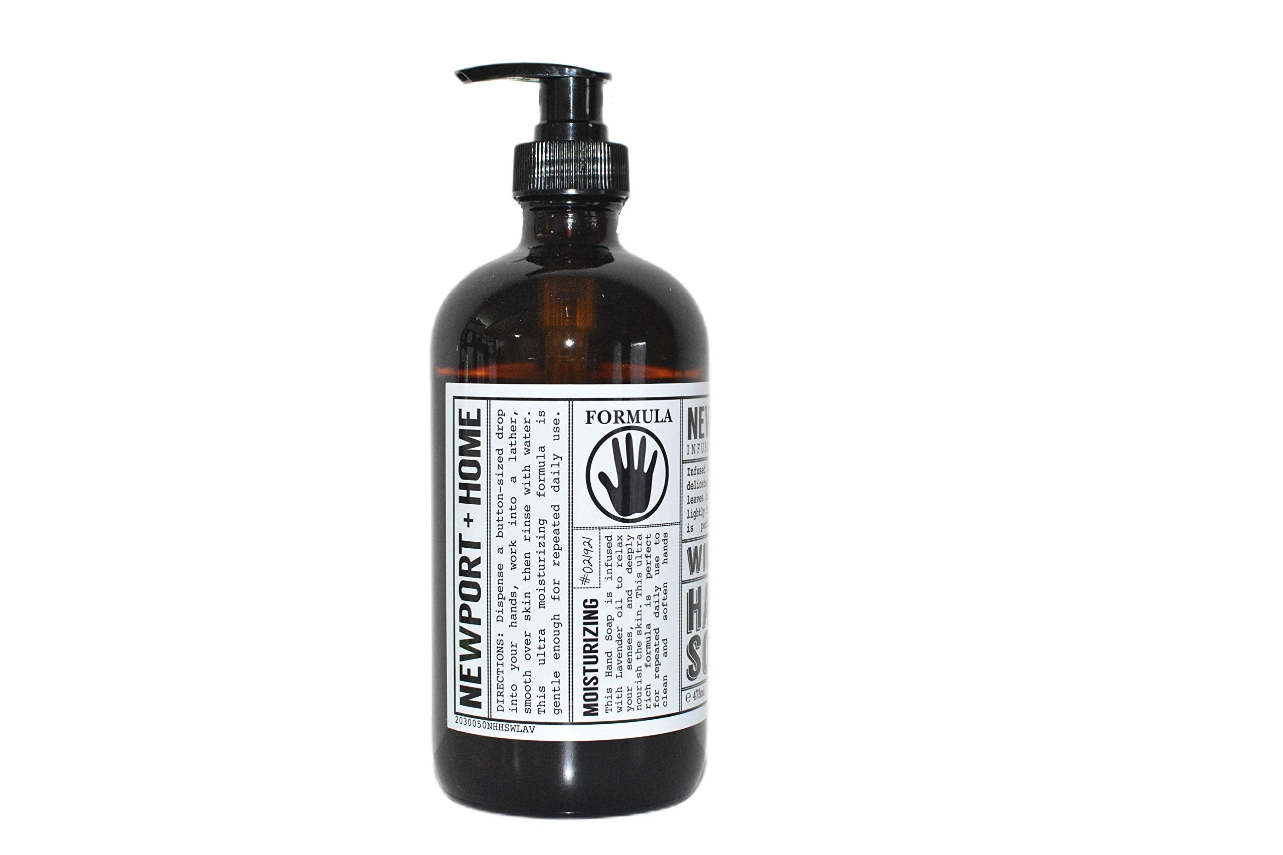 Newport Home Hand Soap Co - Wild Lavender, 16 fl oz Glass Bottle