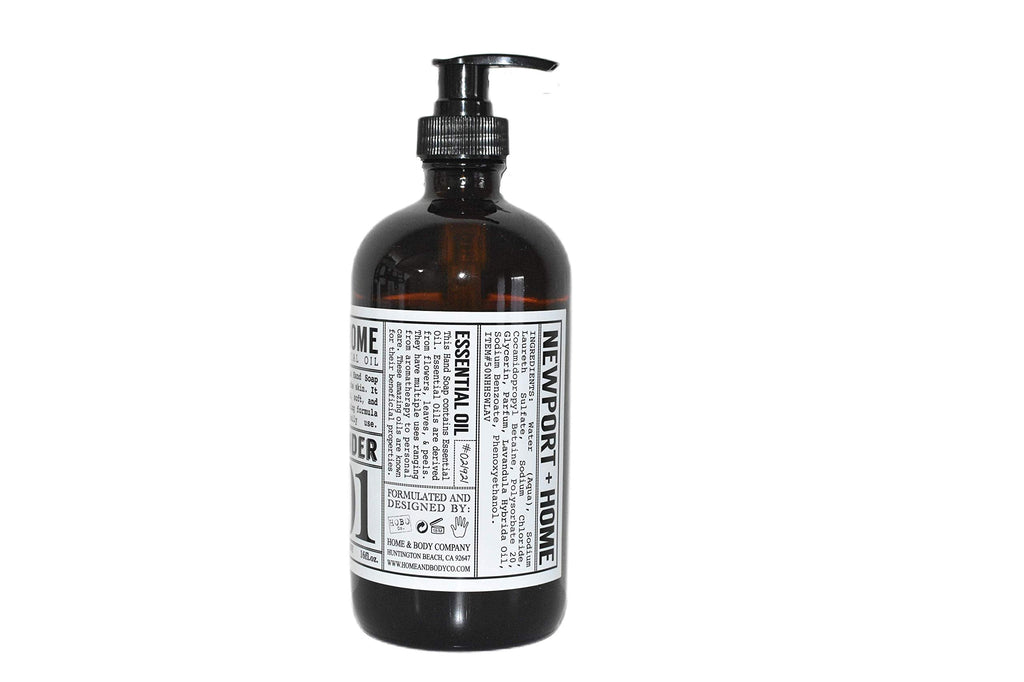 Newport Home Hand Soap Co - Wild Lavender, 16 fl oz Glass Bottle