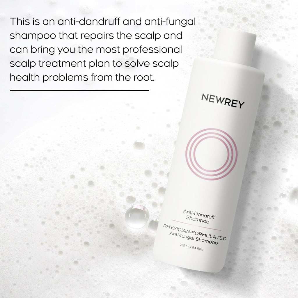 NEWREY 24HR Fast Itch Relief Anti-Fungal Shampoo – Psoriasis, Seborrheic Dermatitis & Folliculitis, Sulfate & Paraben Free, 8.4 fl oz