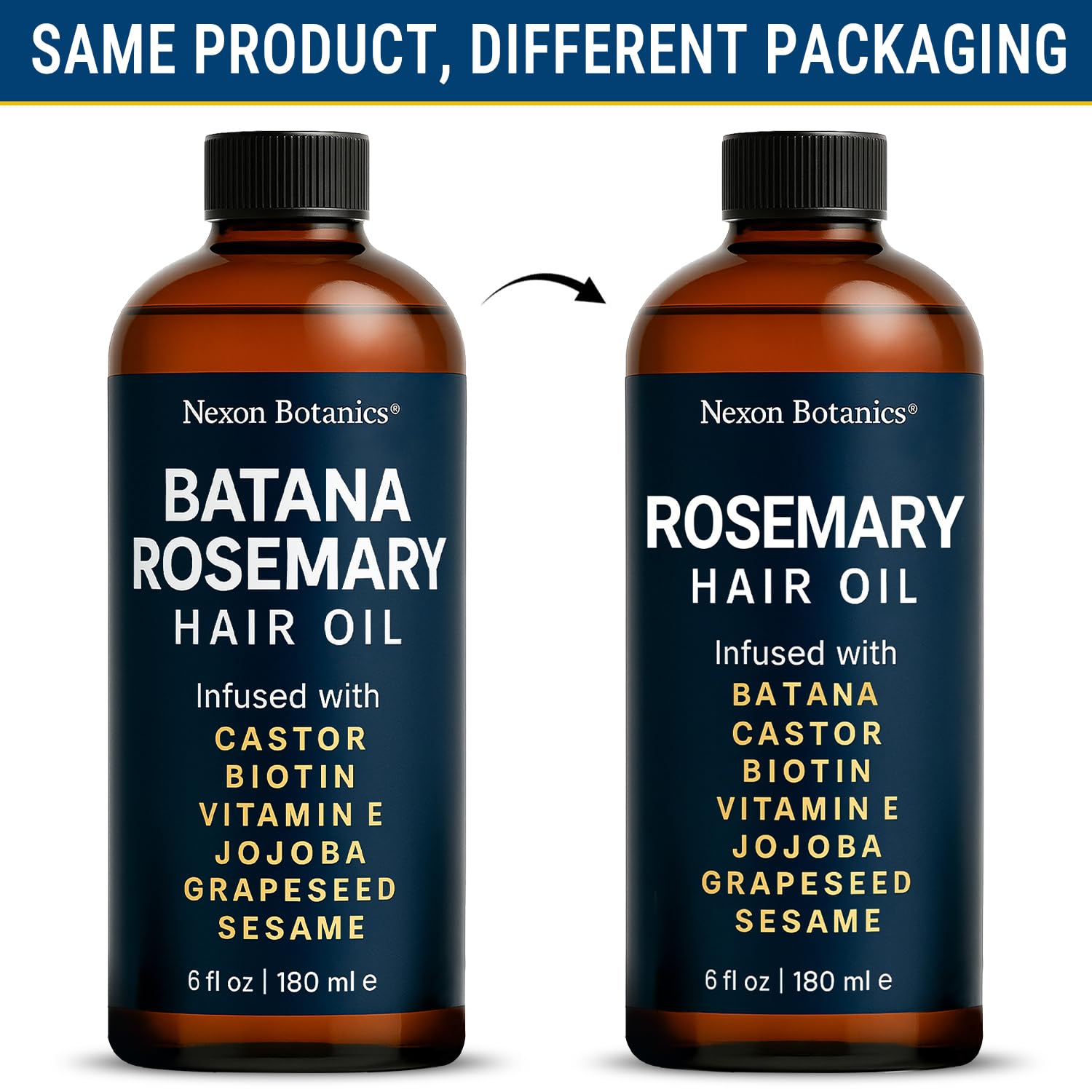 Nexon Botanics Rosemary Oil for Hair Growth – 6 fl oz | Frizz Control & Scalp Refresh