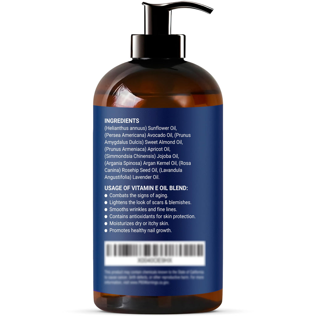 Nexon Botanics Organic Vitamin E Oil Blend – 8 fl oz for Skin, Scar & Face