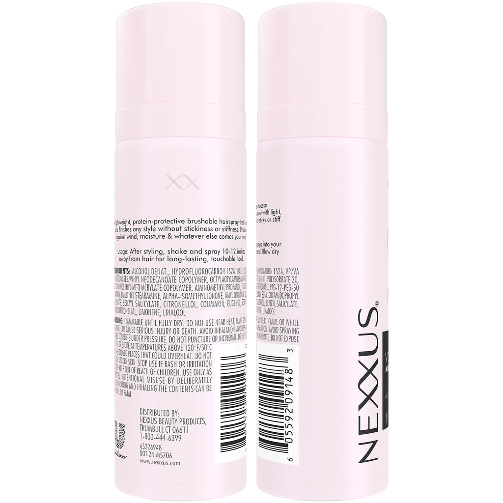 Nexxus Comb Thru Flexible Hold Hairspray – 8-Pack Travel Size, Rose Fragrance, 72-Hour Humidity Shield