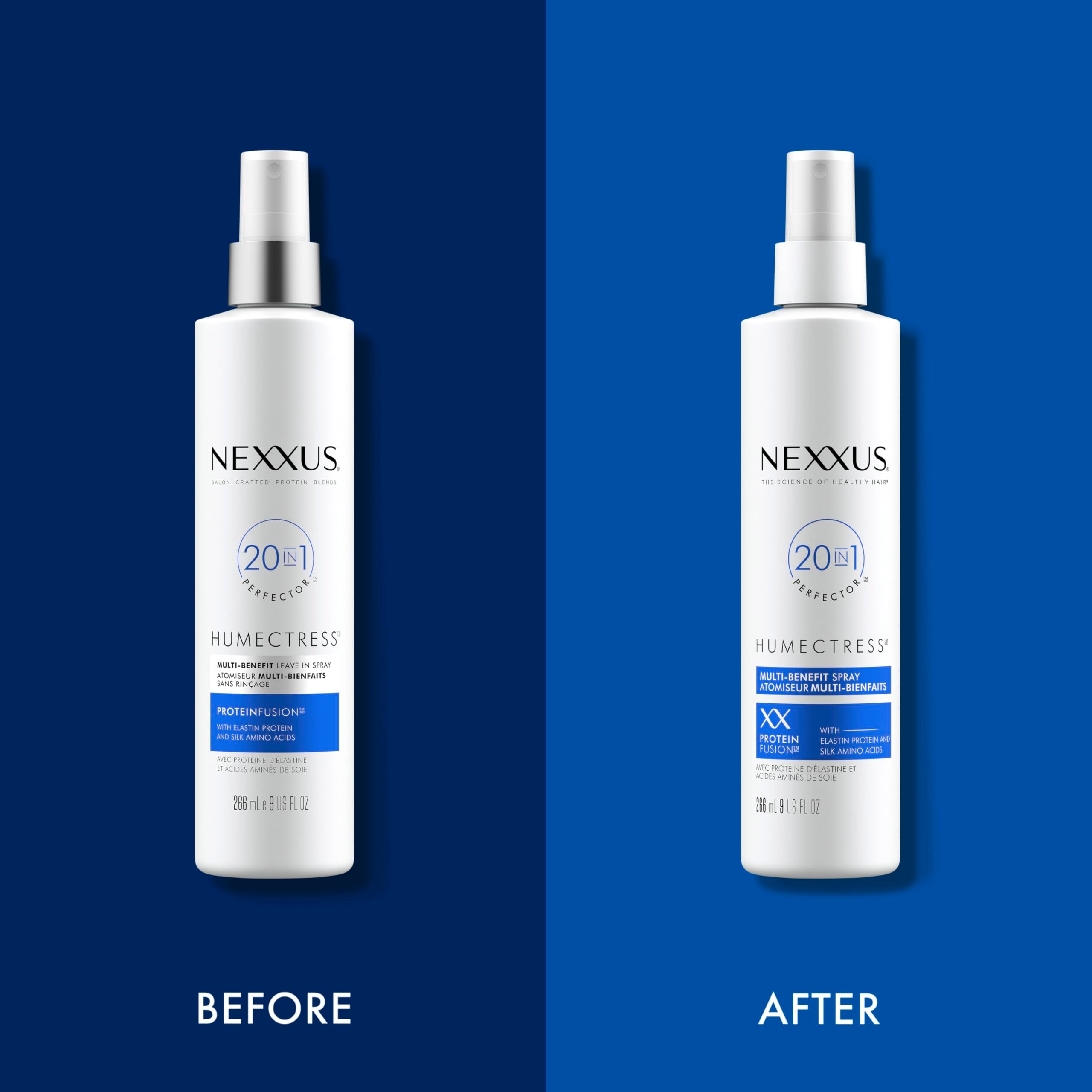 Nexxus Humectress Leave-In Conditioner Spray — 20-in-1 Perfector for Dry Hair, Biotin & Hyaluronic Acid, 9oz